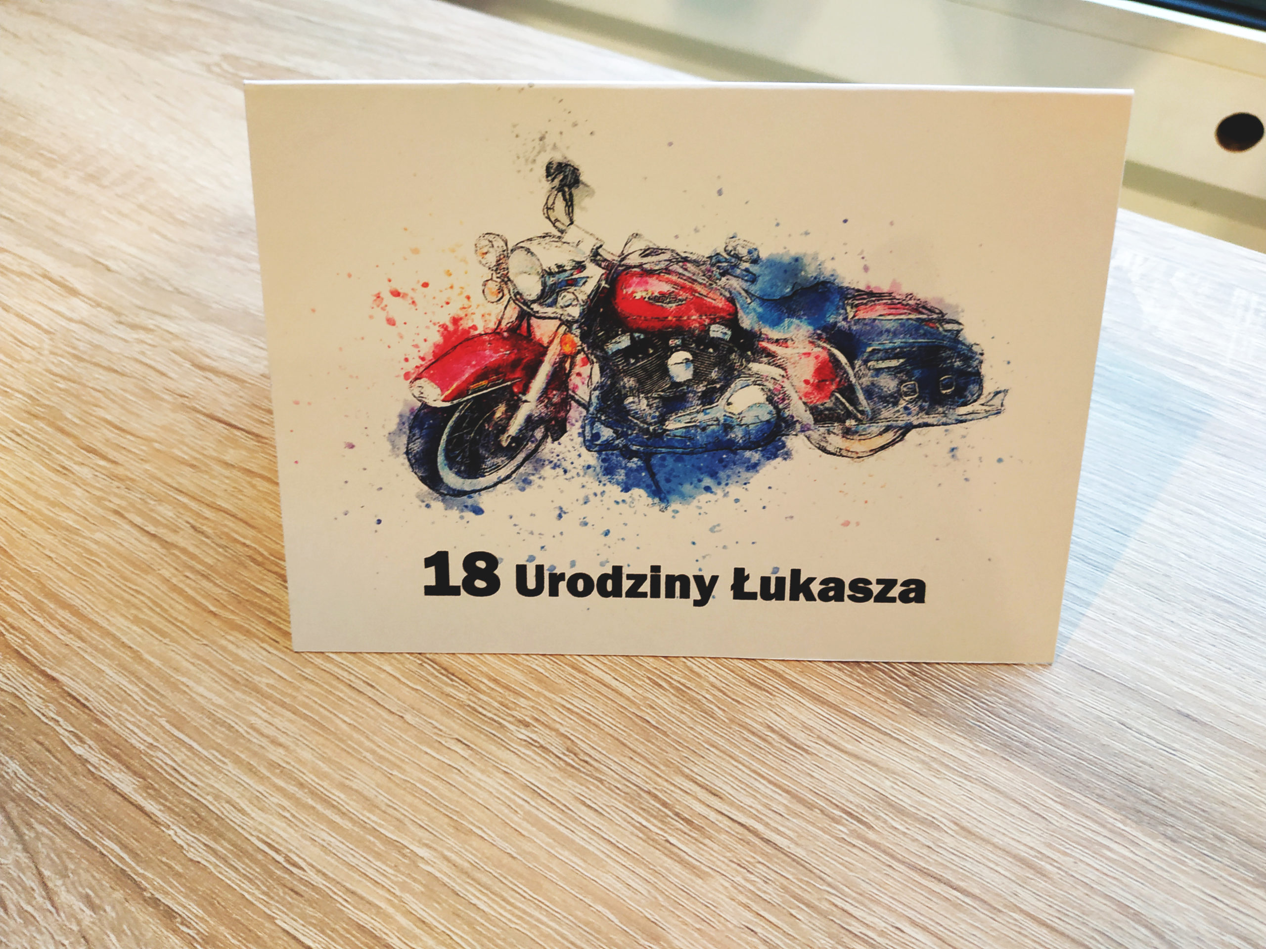 Zaproszenie Motocykl 18