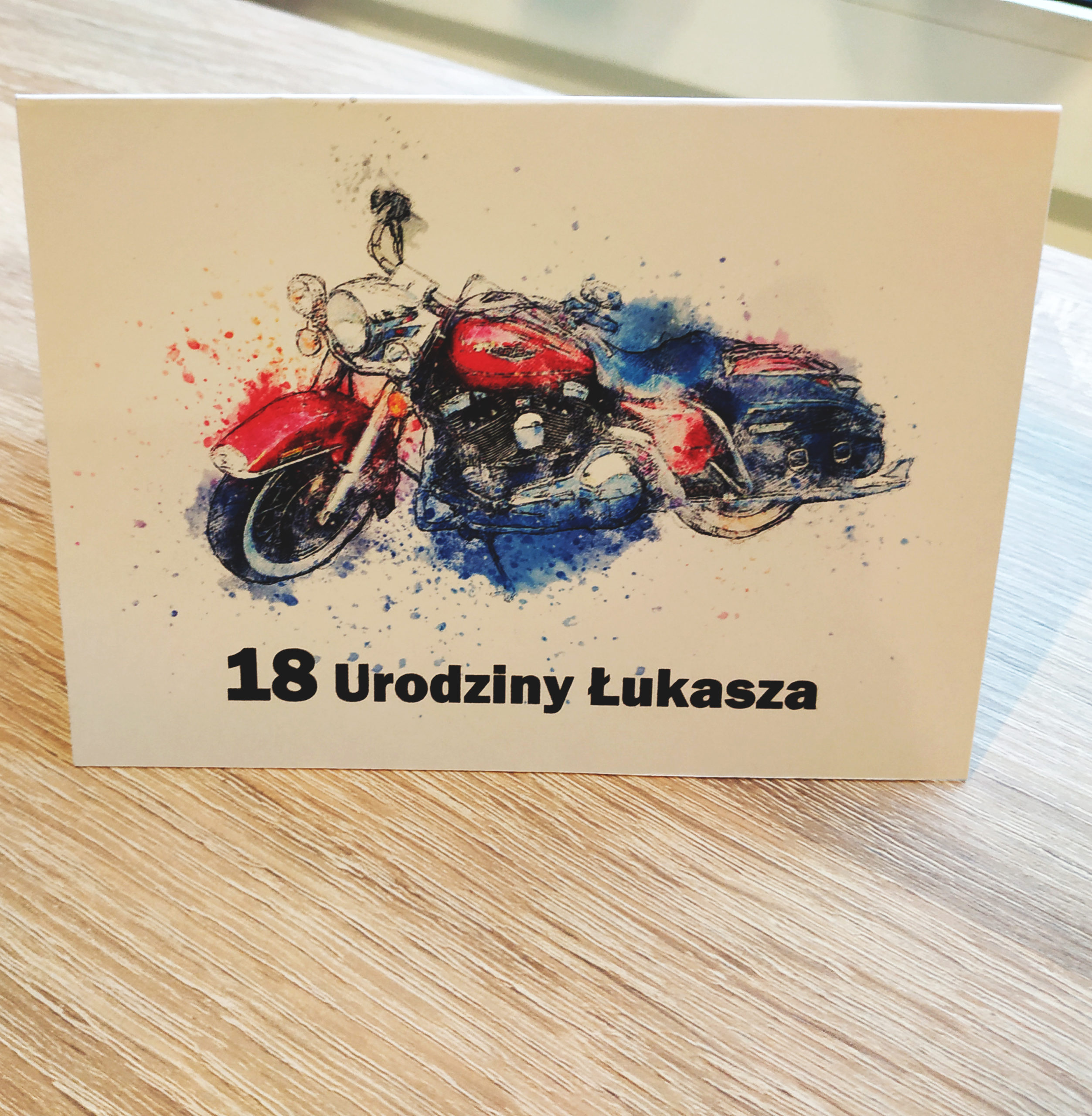 Zaproszenie Motocykl 18