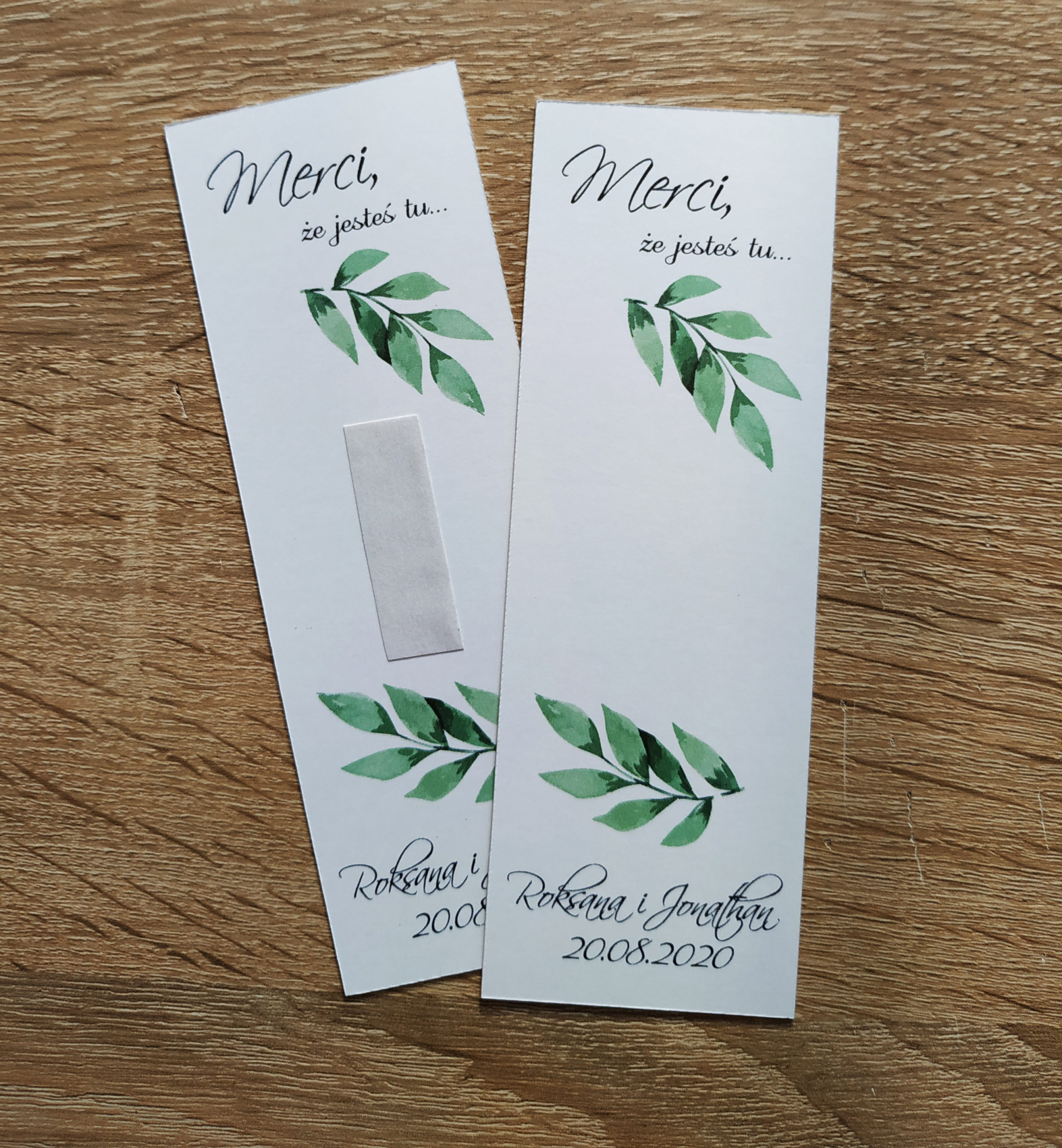 Podziękowanie Merci - różne wzory