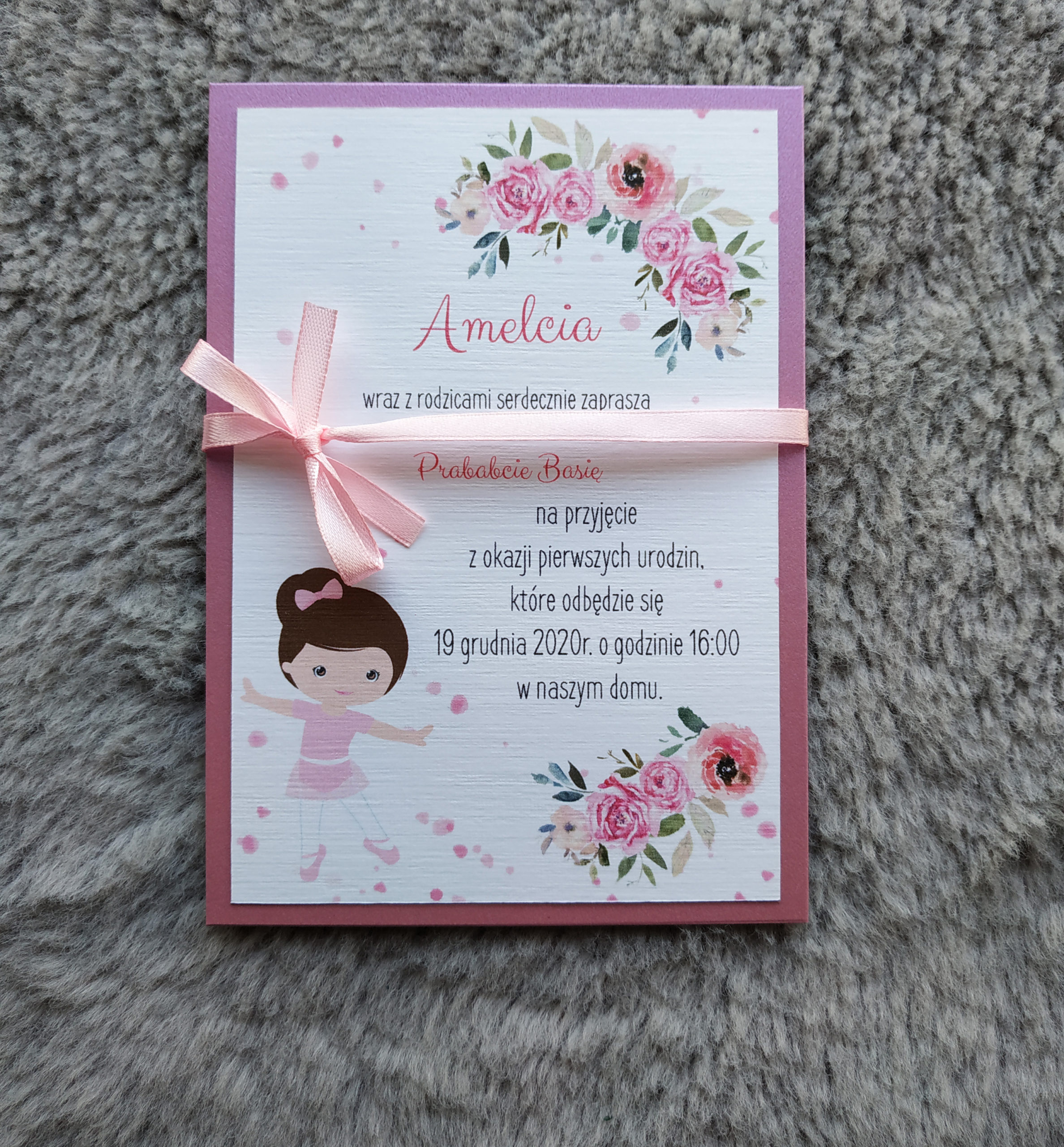 Zaproszenie Baletnica