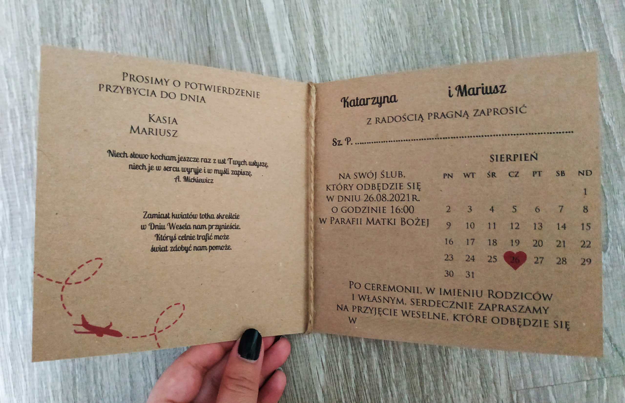 Zaproszenie Mapa Świata Eko