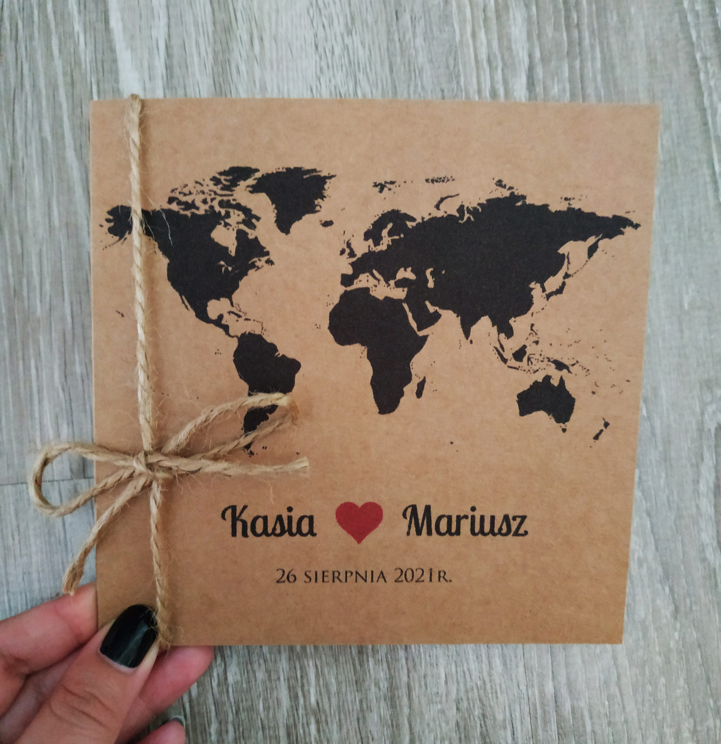 Zaproszenie Mapa Świata Eko